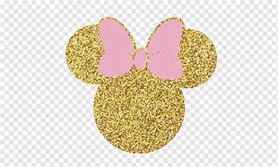 Image result for Minnie Mouse Pink and Gold Head Shape