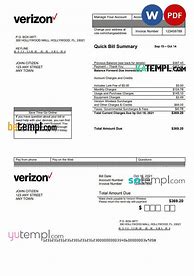 Image result for Verizon Bill Sample 2018