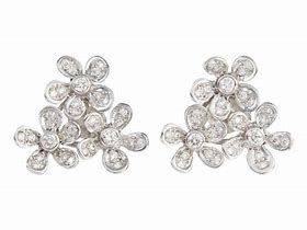 Image result for 18 Carat White Gold Earrings