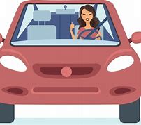 Image result for Drawing of a Car Being Driving by a Lady