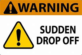 Image result for Sudden Drop Warning Vector