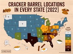 Image result for Cracker Barrel Map