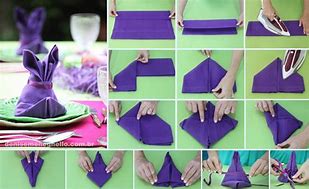 Image result for Napkin Folding Directions Easter