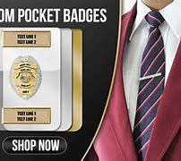 Image result for Suit Pocket Badge Holder