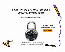 Image result for How to Use a Combination Lock