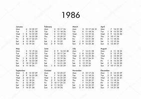 Image result for 1986 Calendar All Moths