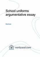 Image result for Argumentative Essay School Uniforms