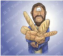 Image result for Cartoon Jesus Breaking Bread
