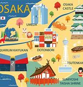 Image result for Map of Osaka Tourist Attractions