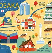 Image result for Osaka Attractions Map English