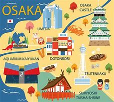 Image result for Osaka Tourism Map