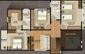 Image result for Plano De Casa 3 Habitaciones