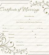 Image result for Blank Marriage Certificate Template