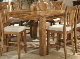 Image result for Oak Counter Height Dining Table