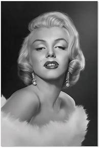 Image result for Marilyn Monroe Black and White Art