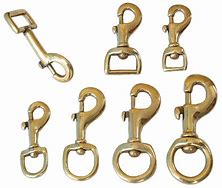 Image result for Leather Fittings Small Brass Snap Hook