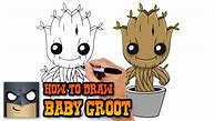 Image result for Baby Groot Drawing Sketch
