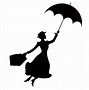 Image result for Mary Poppins Silhouette Sticker
