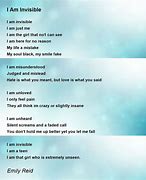 Image result for Feeling Invisible Poems Special Needs