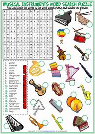 Image result for Musical Instrument 6 Pieces Puzzles Printable