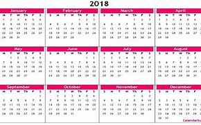 Image result for Calendar for 2018 Year Printable