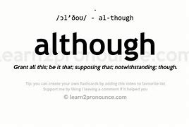Image result for Although Meaning