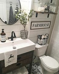 Image result for Farmhouse Guest Bathroom Decor