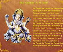 Image result for Aarti Shri Ganesh Ji Ki