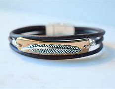 Image result for feathers bracelets leather