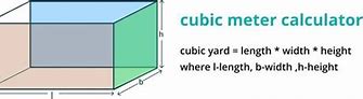 Image result for cubic meters formulas