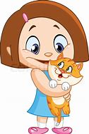 Image result for Girl Holding Cat Drawing