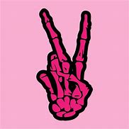 Image result for Skeleton Peace Sign Aesthetic Background