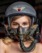 Image result for Female Fighter Pilot Oxygen Mask