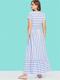 Image result for Long Striped Dress