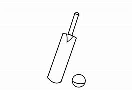 Image result for How to Draw a Cricket Bat and Ball