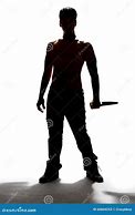 Image result for Siloughette of a Man Holding a Knife