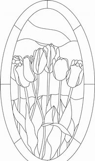 Image result for Tulips Dutch Leaded Glass Blue