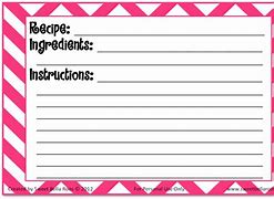 Image result for Free PDF Recipe Card Template