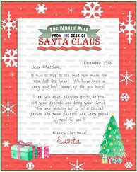 Image result for Apology Letter From Santa