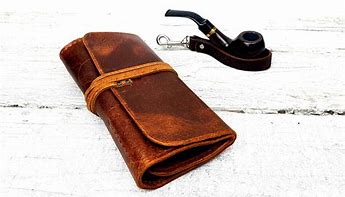 Image result for Leather Belt Attached Pipe Case