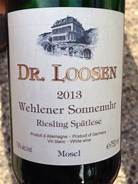 Image result for Dr Loosen Wehlener Sonnenuhr Riesling Spatlese