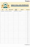 Image result for Phone Call Log Sheet Templates