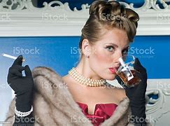 Image result for Woman Smoking and Drinking