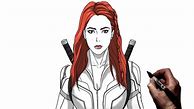Image result for Black Widow Face Drawing