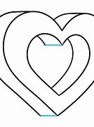 Image result for 3D Heart Drawing Steps