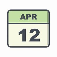 Image result for April 12 Calendar Icon