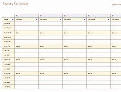 Image result for Sports Schedule Calendar Template