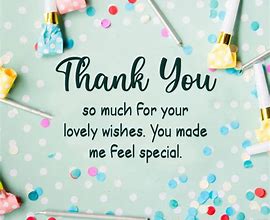 Image result for Thank You for Birthday Wishes