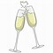 Image result for Drawing of Thistle Champagne Glasses