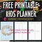 Image result for Printable Planner for Kids